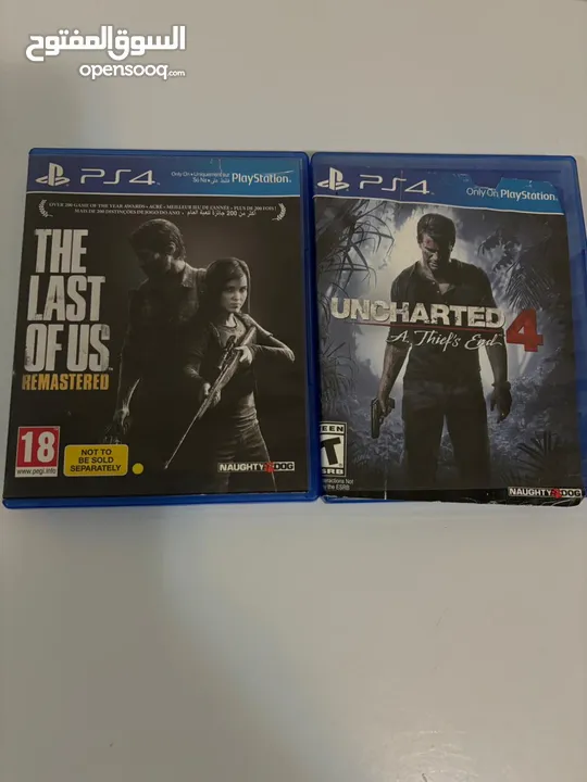 uncharted 4 and the last of us for 45AED for each one