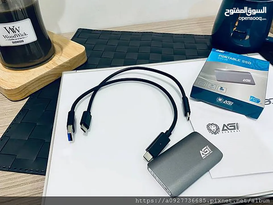 6Gb/s (SATA III) Dimensions(L x W x H) AGI PORTABLE 512 SSD ED138 SSD خارجي فائق السرعة  اسس دي