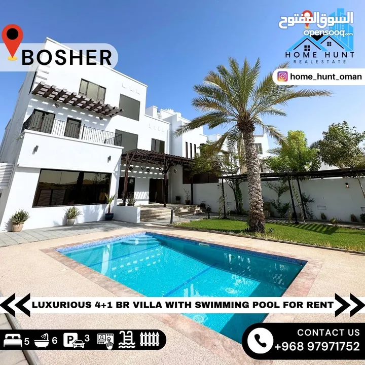 BOSHER  SUPER LUXURIOUS 4+1 BR VILLA WITH SWIMMING POOL FOR RENT