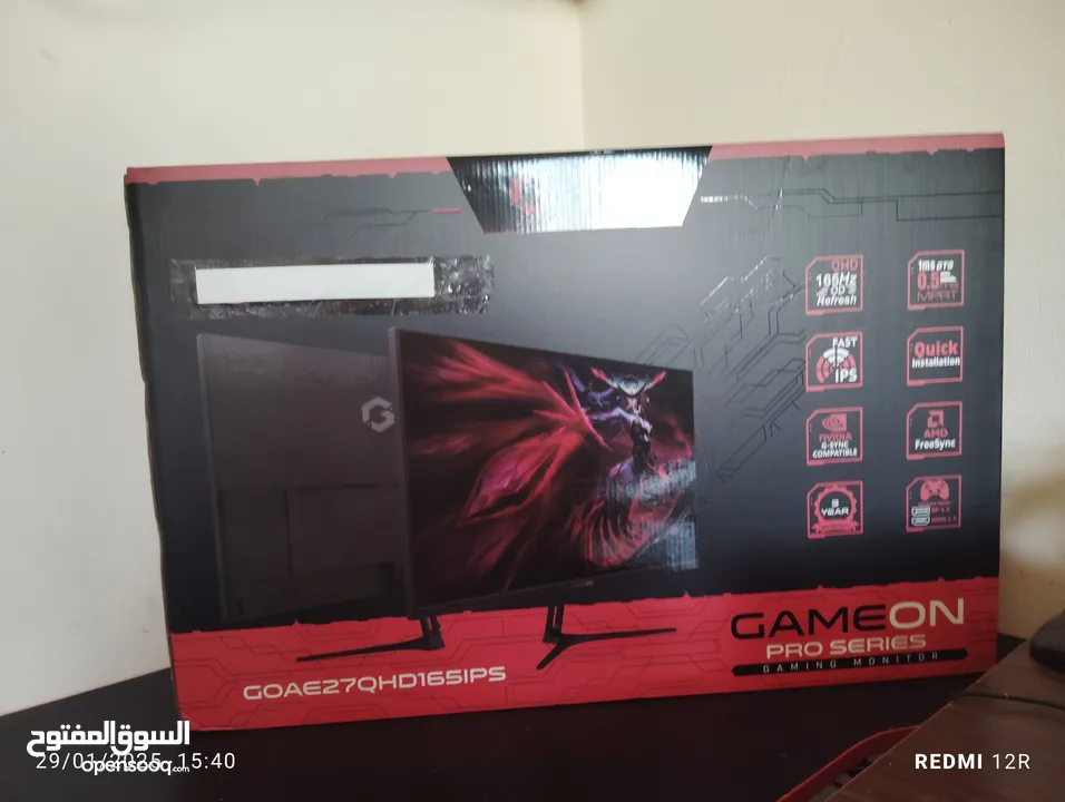 شاشه العاب165hz! هرتز 27 بوصة 2k!  HDMI 2.1! تنفع حق سوني4والبي سي بيع سريع