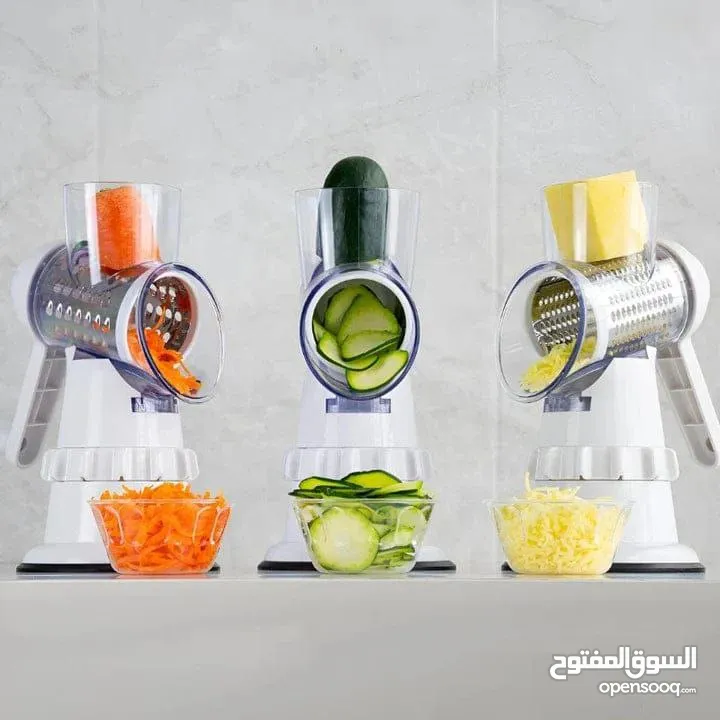 مع قطّاعة الخضار متعددة الوظائف 3 في 1، الحل المثالي لكل مطبخ قطّعي، ابشري، وفرّمي بثواني وبدون فوضى