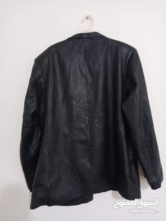 جاكيت رجالي جلد اصلي طبيعي 100 ٪ بحالة جيدة جدا 100% Genuine Leather Men's Jacket جلد اصلي طبيعي