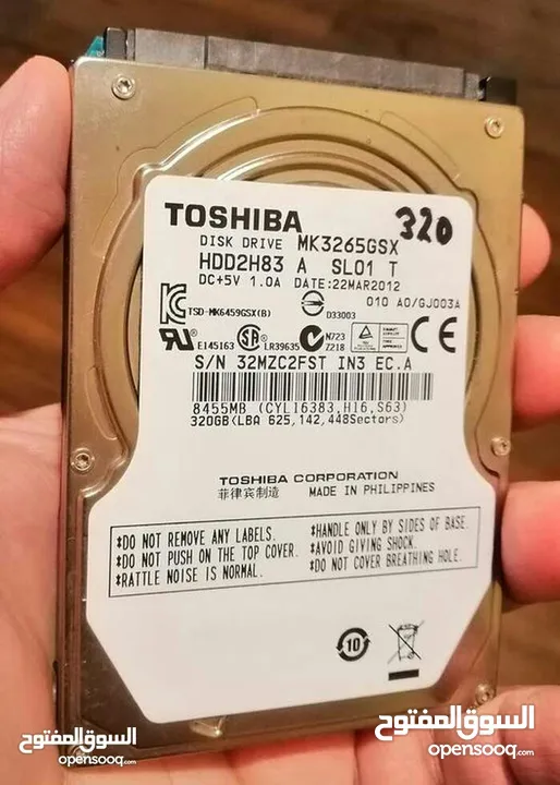 هارد دسك لابتوب ودسكتوب  HDD 320 GB  معاه سلك ساتا جديد