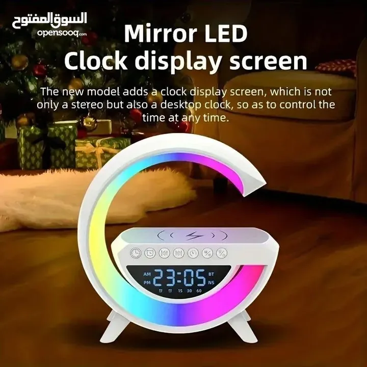 سماعة LED لاسلكية مع شاحن مدمج