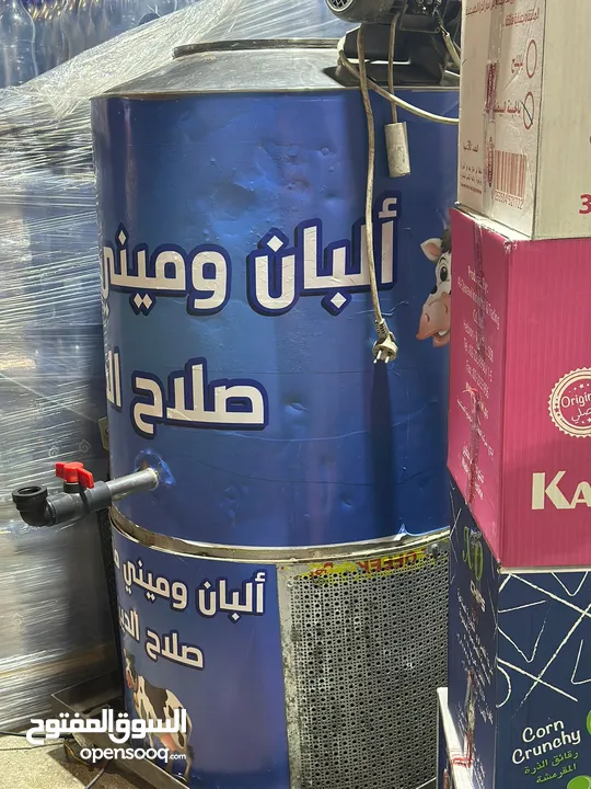 تنك لتعبئة الحليب الطازج