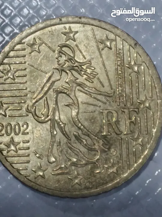 50 سنت اورو 2002 فرنسا، عملة ناذرة