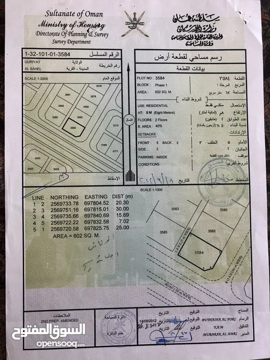 تم التخفيض ركز على الموقع.. قريات الساحل م/1 سكنية كووونر امام شارع رئيسي تعال وبني ..،