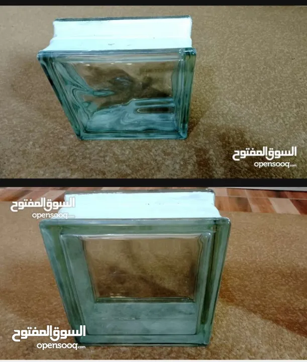 طوب زجاجي مستعمل بحالة ممتازه جدا  ساده صناعه اندونيسيه