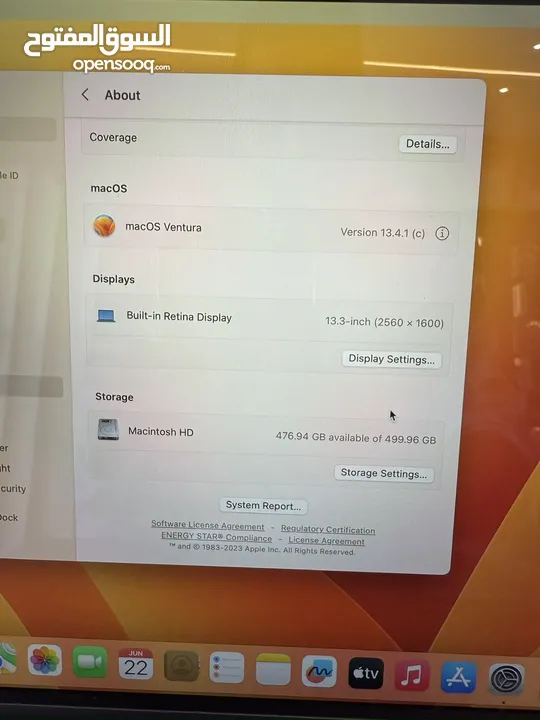 MacBook Air 13”  i5  8GB RAM  512GB SSD