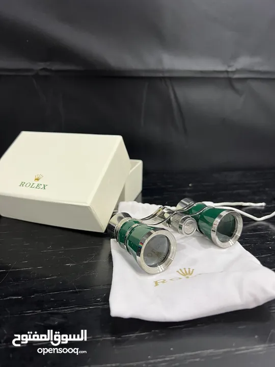 Rolex Green Opera Glasses Binoculars with Box & Pouch – Rare Collectible Accessory