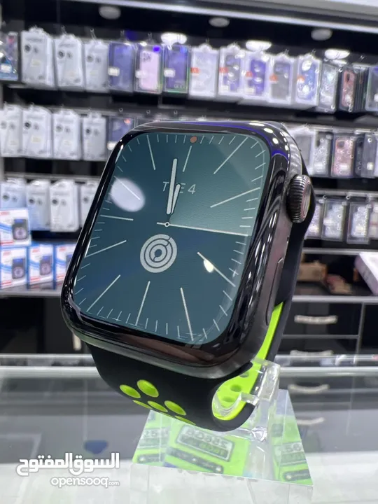 Used Apple Watch Series 6 (44mm) ساعة ايفون الاصدار السادس قياس 44 مستعملة بجالة جيدة جدا كفالة محل