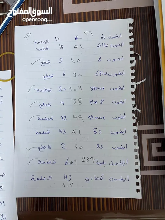 عده محل للبيع قطع غيار ايفون اصلي فكك بسعر حرق