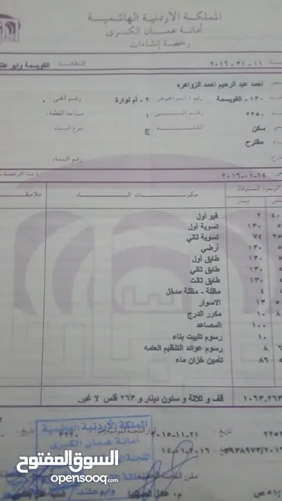 عماره قيد الانشاء للبيع