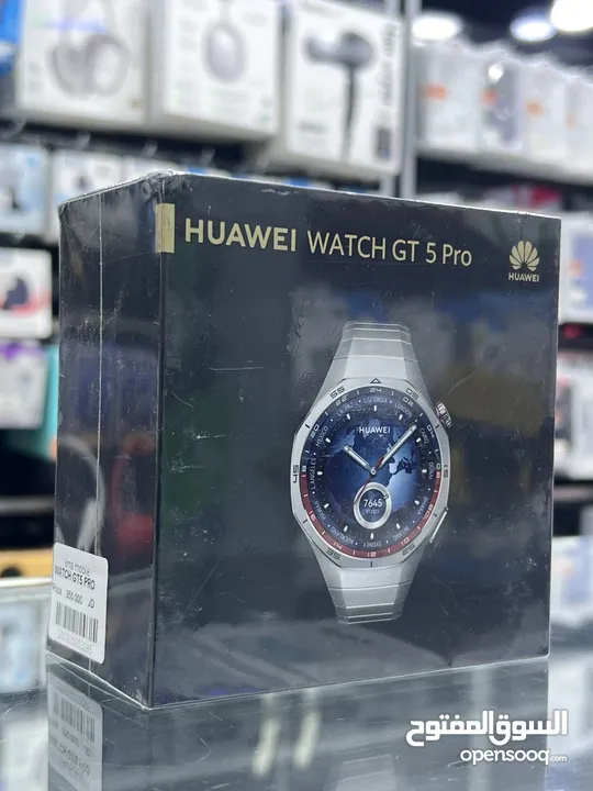 Huawei Watch GT5 Pro Titanium (46mm) Silver ساعة هواوي جي تي 5 برو تيتانيوم  جديدة مسكرة بالكرتونة