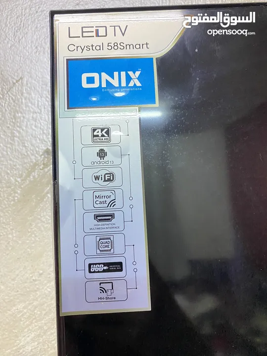 شاشة ONIX إتش 58 إنش سمارت 4K  استعمال خفيف جدًا