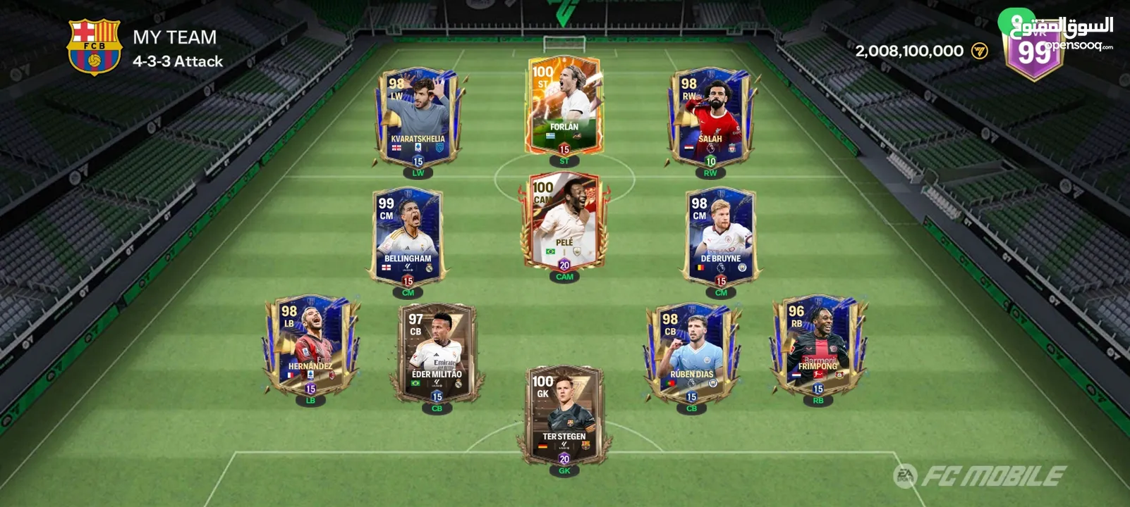 حساب EA fc OVR. 99