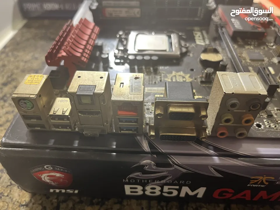 قطع كمبيوتر CPU Intel Core i5 4th Generation - Motherboard B85M GAMING - Ram 8&4 DDR3