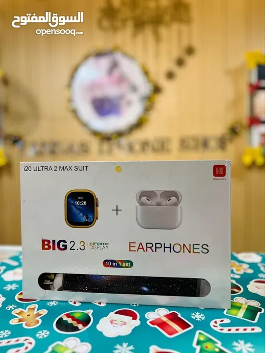 ساعة i20 Ultra – الإصدار التاسع الجديد كلياً  7 سيرات + سير رولكس حديد فاخر AirPods Pro كوبي ماستر