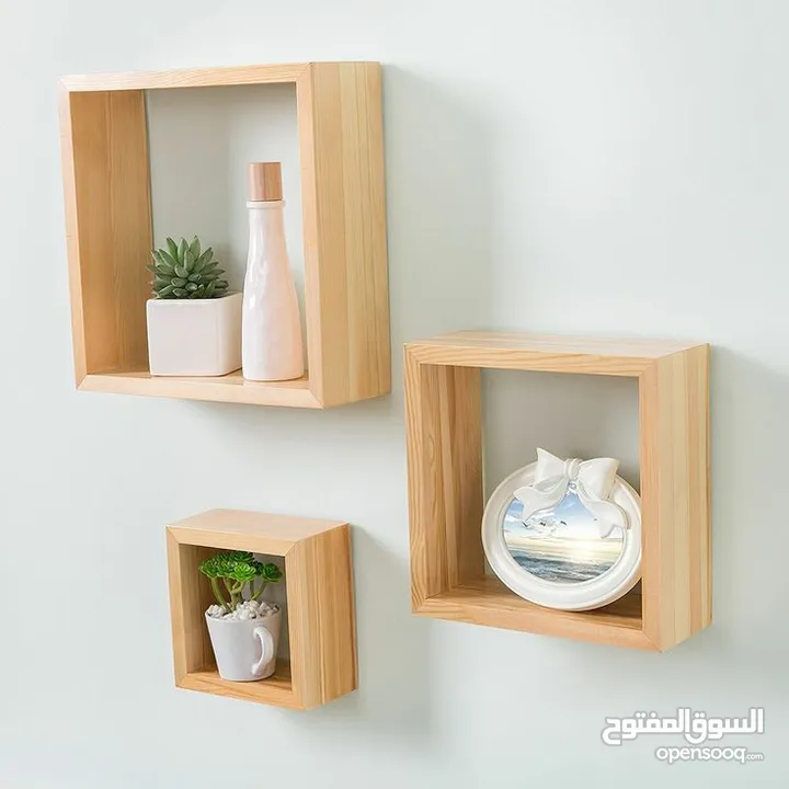رفوف ديكورات طقم ثلاث قطع فقط5