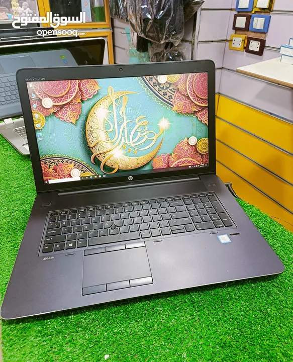 لابتوب العملاق HP ZBOOK، شاشة كبيرة 17.3، كارت شاشة خارجي، كور i7 جيل سادس HQ، رام 8 كيكا ، SSD 256