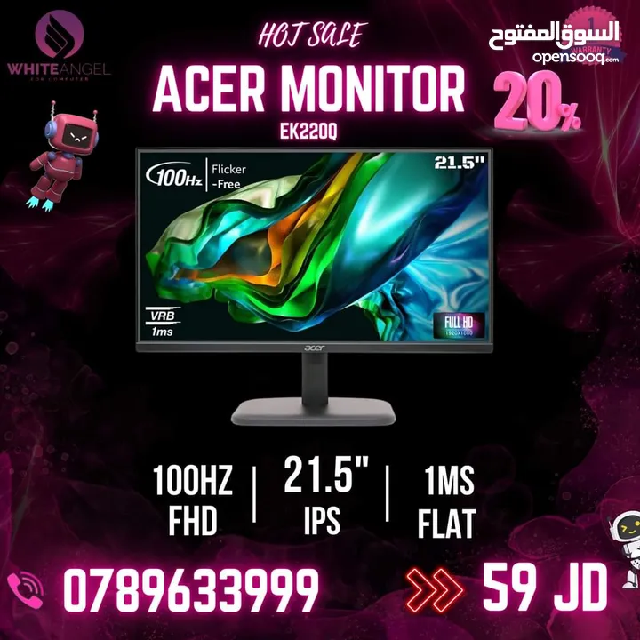 افضل العروض والاسعار  اقل الاسعار لدينا حريقه اليوم شاشه acer 22 INCH FHD 100HZ جديده  شامل التوصيل