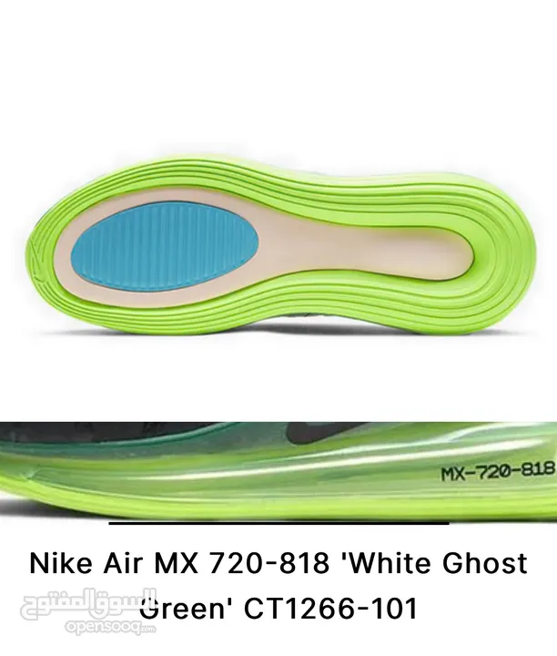 Brand new - NIKE AIR MX 720-818 'WHITE GHOST GREEN (Size 9, EUR: 42.5)