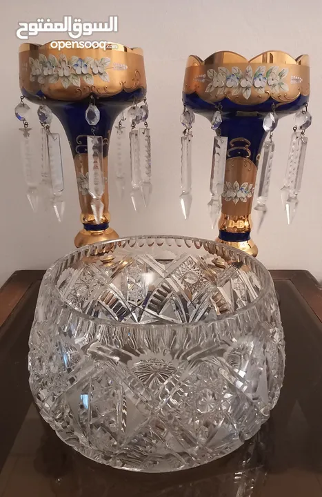 Crystal Egermann كريستال تشيكي ماركة   مزينة بطبقة سميكة من ماء الذهب Egermann