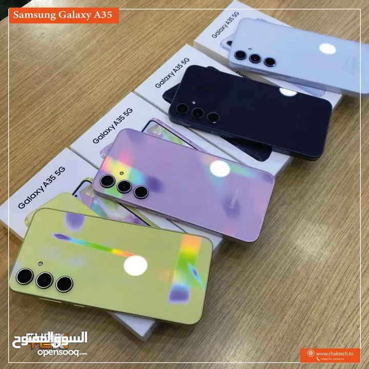 مشغل اخو الجديد Samsung A35 5G رام 16 جيجا  256 أغراضة والكرتونه الأصلية مكفول متوفر توصيل