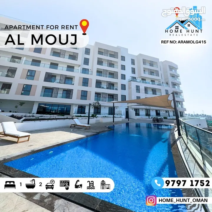 AL MOUJ  BRAND NEW HIGH QUALITY 1BHK FURNISHED SEA VIEW FOR RENT