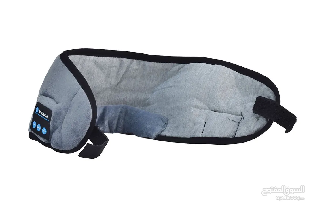 غطاء العين يستخدم بالنوم في الرحلات مع سماعات بلوتوث