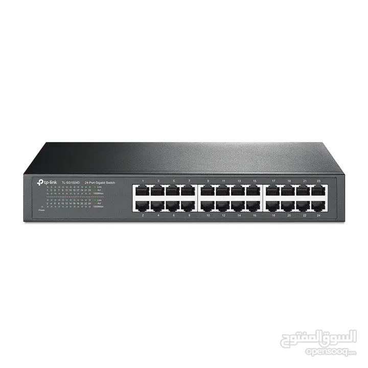 موزع شبكة انترنت 24 مدخل  TP-link Internet Switch 24x RJ45 Ports TL-SG1024D 1000/MBps