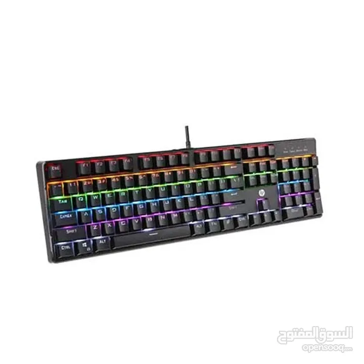GK400F keyboard hp Mechanical Gaming كيبورد جيمنج من اتش بي مواصفات ممتازة مضيئ