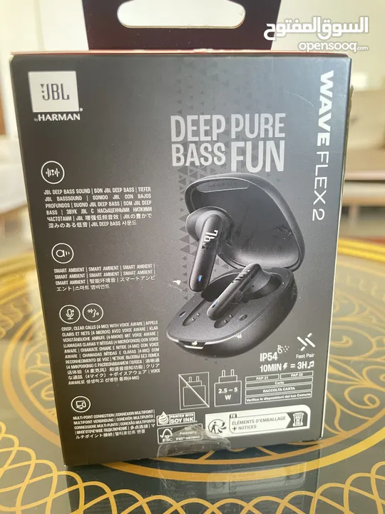 سماعة من ماركة JBL   النوع : JBL wave flex2 الطراز الجديد