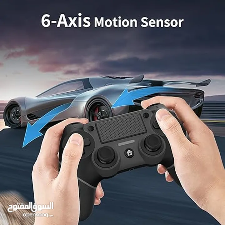 يد العاب جيمنغ ايد بلايستيشن 4 لون أسود و أبيض و أزرق و أحمر  Controller Playstation Gamepad PS4