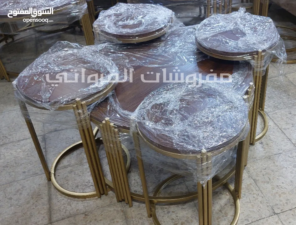 اطقم طربيزات عدة موديلات  حديد وخشب