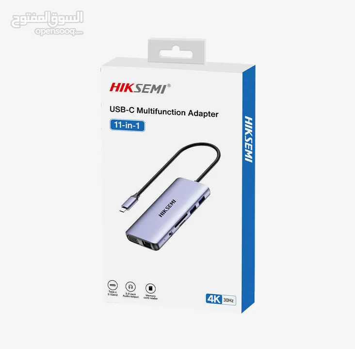 موزع USB HUB عالي السرعة 3.0 و 11 مدخل Hiksemi HUB 11 in 1 Port Type-C HUB SuperSpeed 3.0