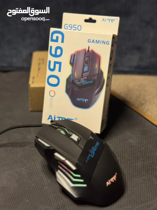 بكج كامل متكامل لجماعة لجيمنج مكون من ماوس G13 بضوء RGP كيبود ميكانيكا صوت مريح بضوء RGP سماعةG608