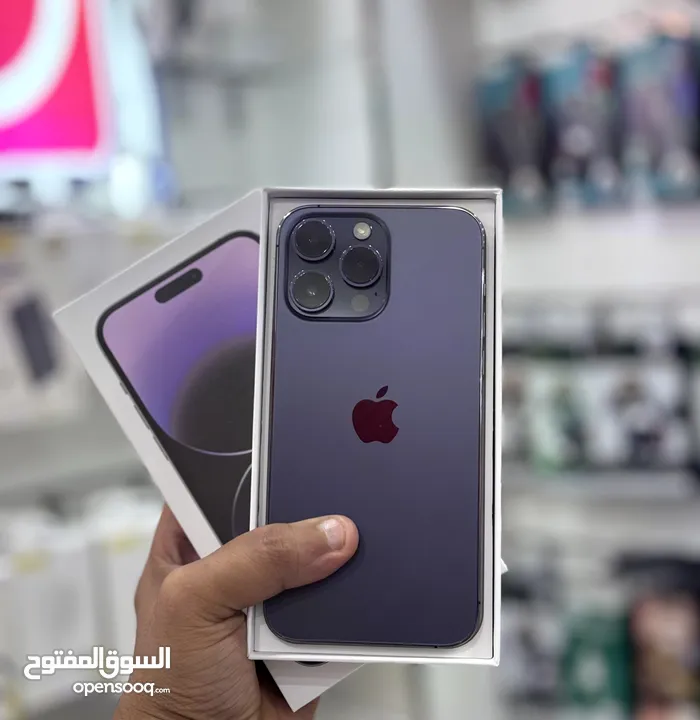 عرض لمدة أسبوع : iPhone 14pro max 256gb هواتف نظيفة جدا بحالة الوكالة مع ضمان و ملحقات و بأقل سعر