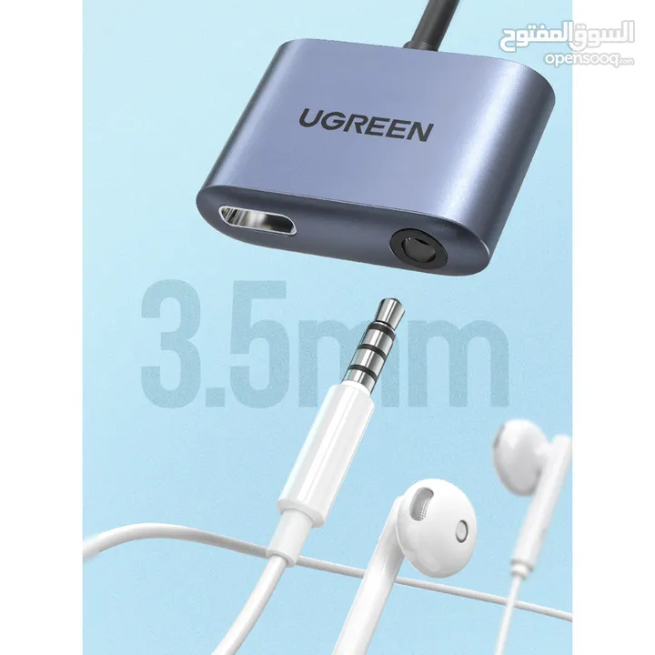 UGREEN CM231 USB-C to 3.5mm Audio Adapter with Power Supply