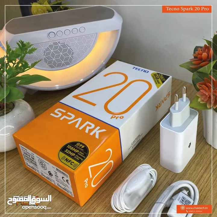 جهاز جديد بالكرتونة Spark 20 pro رام 16 جيجا 256 مكفول سنة متوفر توصيل