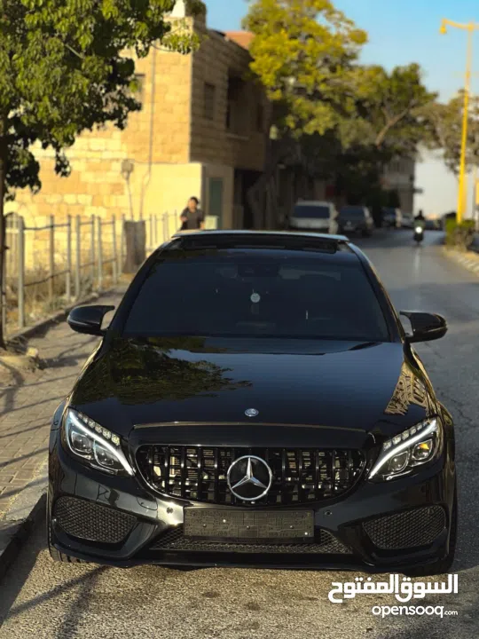 مرسيدس c200 AMG موديل 2016 ماطور 2000 تيبرو أسود ولا جرام بوية السيارة بحالة الشركة بيت لحم جوال