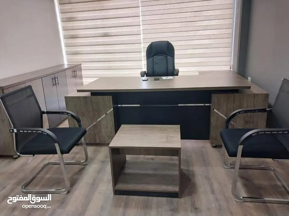 عرض لفترة محدودة مكتب مدير فخم مع جانبية وطاولة  بسعر يبدأمن 225د شامل التوصيل عمان زرقا