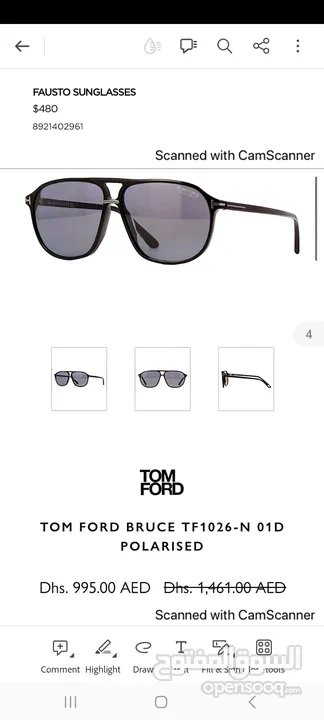 Top Brand Tom Ford and Guess Sun glasses with orignal box packing