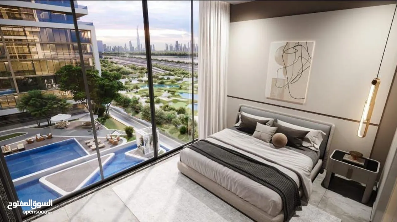 شقه جراند فندقيه 3 غرف للبيع قلب ميناء خور إطلالة على برج خليفة وداون تاون تقسيط Dubai Creek Harbour