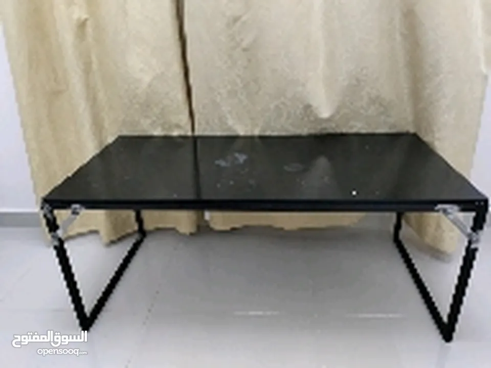 multi purpose steel table with wood top