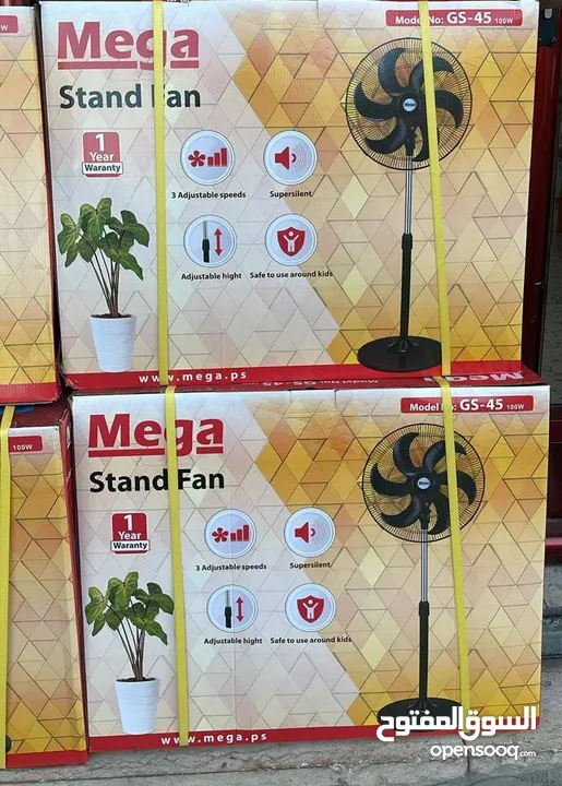 مروحة كهربائية ست فراشات ماركة mega  مروحة كبيرة ب 20 انش