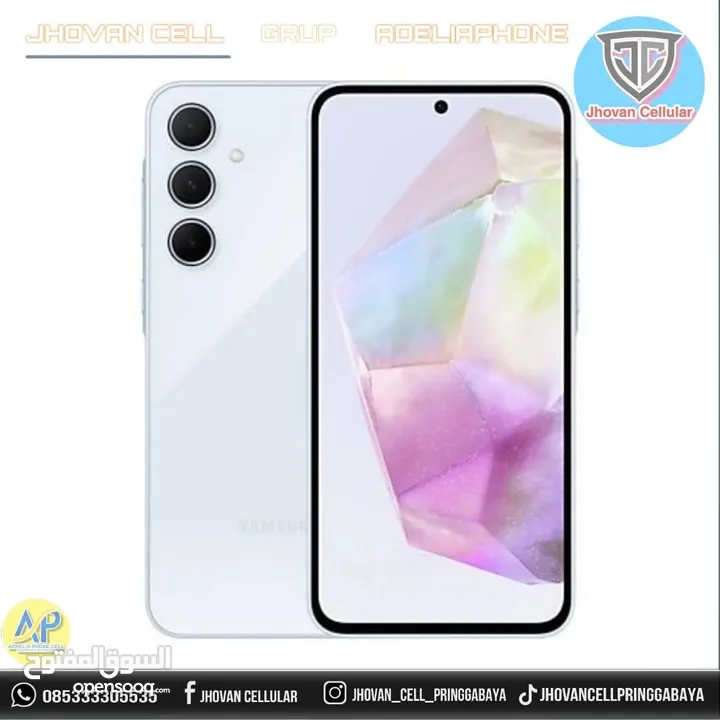 لسه بجلاتين Samsung A35 5G رام 16 جيجا 128 بدون كرتونه هدية كفر ولزقة وشاحن الاصلي متوفر توصيل