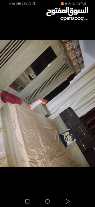 غرفة نوم بحاله الوكاله وطقم كنب بحال الوكاله سبع مقاعد للبيع بسعر مناسب