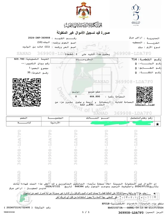 قطعة ارض تصلح لبناء شاليه في جرش/ المصطبة