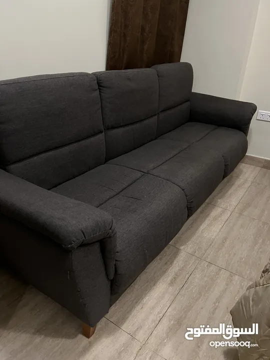 كنبة تتحول لسريرSofa bed رمادية اللون